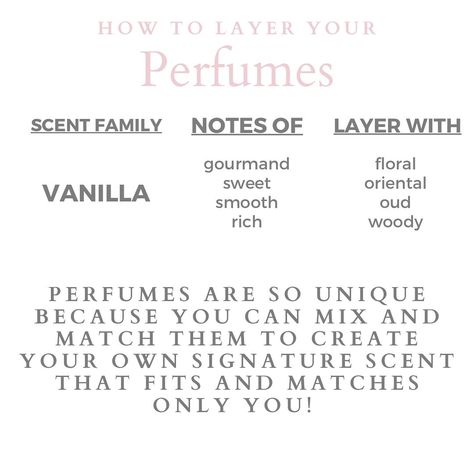 🧪 Yeah, it’s kinda like science Have you ever tried to layer two perfumes and it didn’t smell how you thought 💭 it would 😩 Well it has everything to do with the scents in both perfumes. So next time you get ready to layer your perfumes come back to this chart to create your own perfect scent #norraywomen #perfumecollection #perfumecollector #perfumemurah #perfumeoil #perfumeoil #perfumeoils #instaperfume #perfumeaddiction #perfumeaddiction #luxuryperfume #luxuryperfumes #fragrancecolle... Essential Oil Perfume Blends, Perfume Blends, Woody Perfume, Oil Perfume, Essential Oil Perfume, Luxury Perfume, Signature Scent, Perfume Collection, Perfume Oils