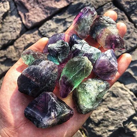 Indrid Cold, Raw Fluorite, Fluorite Stone, Reiki Crystals, Protection Crystals, Amazonite Stone, Pretty Rocks, Reiki Healing Crystals, Rough Crystal