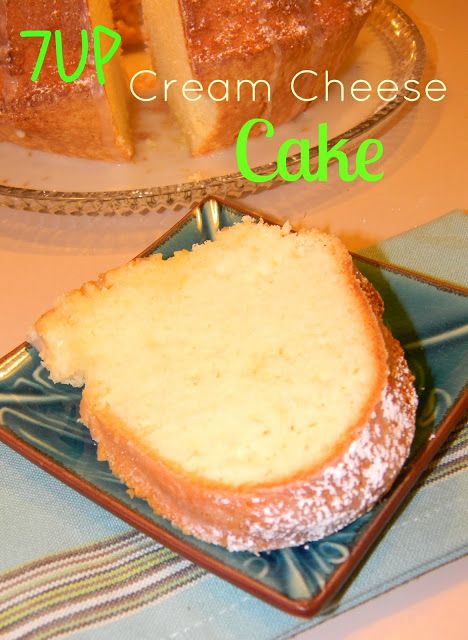 Crazy for Cookies and more: 7 UP Cream Cheese Cake 7up Cake Recipe, Cream Cheese Cake Recipes, 7up Cake, 7 Up Cake, Cream Cheese Pound Cake Recipe, 7up Pound Cake, Pound Cake Recipes Easy, Cream Cheese Pound Cake, 7 Up