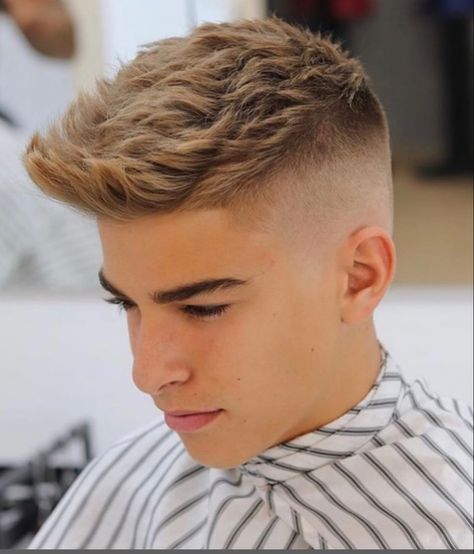 Faded Haircut, Boys Fade Haircut, Mid Fade Haircut, Quiff Haircut, High Fade Haircut, Men Blonde Hair, Mens Summer Hairstyles, Crop Haircut, Men Hairstyle