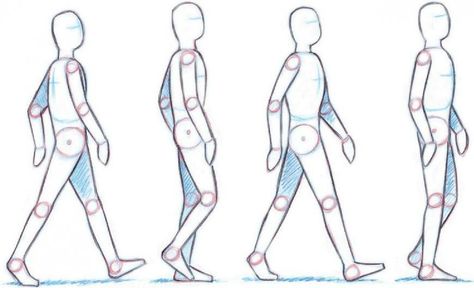 Animation Walk Cycle, Walking Animation, Walking Poses, Drawing Body Poses, Sketch Poses, Animation Sketches, Animation Tutorial, 캐릭터 드로잉, Animation Reference