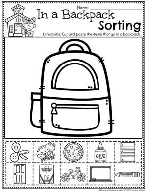 Back To School Preschool Printables, All About My School Preschool, All About Me Mirror Craft Preschool, Back To School Themed Activities, Back To School Theme Activities For Preschool, Prek Crafts Back To School, My School Theme Preschool Activities, Back To School Language Activities, Back To School Games Preschool