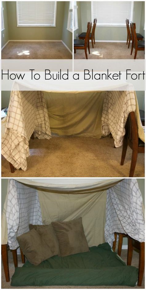 Step By Step Instructions on How To Make a Blanket Fort Sleepover Fort, Pidżama Party, Sofa Fort, Indoor Forts, Diy Fort, Cool Forts, Easy Blanket, Make A Blanket, Blanket Fort