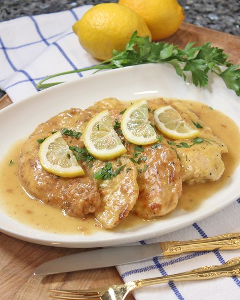 Pasquale Sciarappa - Chicken Francaise Recipe Chicken Francaise Recipe, Chicken Francaise, Chicken Franchise, Pasquale Sciarappa, Chicken Francese, Chicken With Olives, Food Writing, Recipe Steps, French Chic