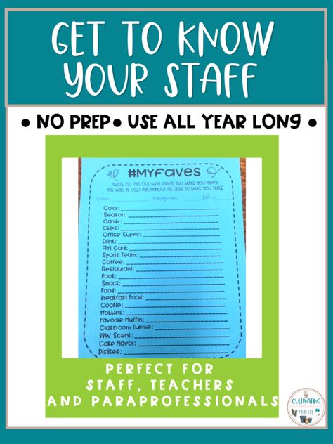 staff getting to know you Special Education Forms, Back To School Projects, Feelings Activities, Student Info, Get To Know You Activities, Life Skills Classroom, Classroom Culture, Teaching Social Skills, Virtual School