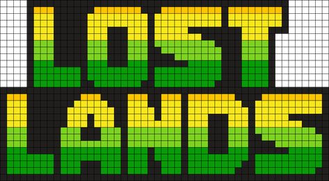 Lost Lands Perler Pattern, Lost Lands Perler, Rave Perler Ideas, Rave Perler Pattern, Rave Perler, Festival Kandi, Perler Necklace, Melt Beads, Bead Templates