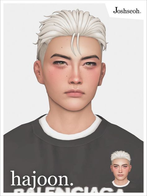 Hajoon Hair (Hair Commissions) | Patreon Mullet Side Part, Sims 4 Male, Sims 4 Hair Male, Swept Back Hair, Christmas City, Mod Hair, Pelo Sims, Male Hair, Normal Map