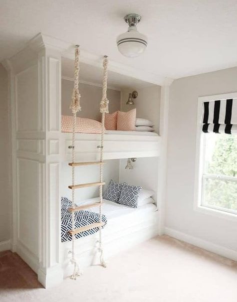 Bunk Bed Ideas Diy, Built In Bunk Beds, Bunk Bed Safety, Adult Bunk Beds, Modern Bunk Beds, Diy Bunk Bed, Bunk Beds Built In, Built In Bunks, Cool Bunk Beds