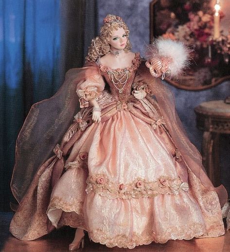 Y Craft, Cinderella Doll, Rococo Fashion, Barbie Gowns, Victorian Dolls, Barbie Princess, Franklin Mint, Doll Costume, Porcelain Doll