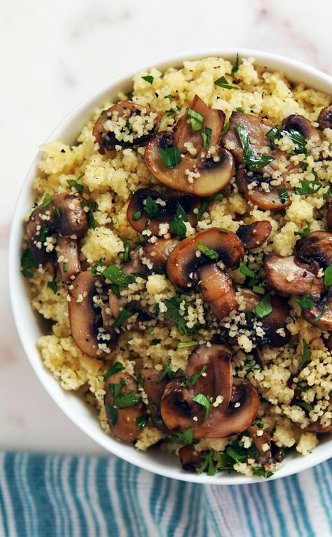 simple mushroom couscous Veg Couscous Recipe, Dishes With Couscous, What Goes With Couscous, Best Cous Cous Recipe, Pork And Couscous Recipes, Could Cous Recipes, Coucus Recipes Easy, Couscous Mushroom Recipes, Cous Cous Recipes Easy