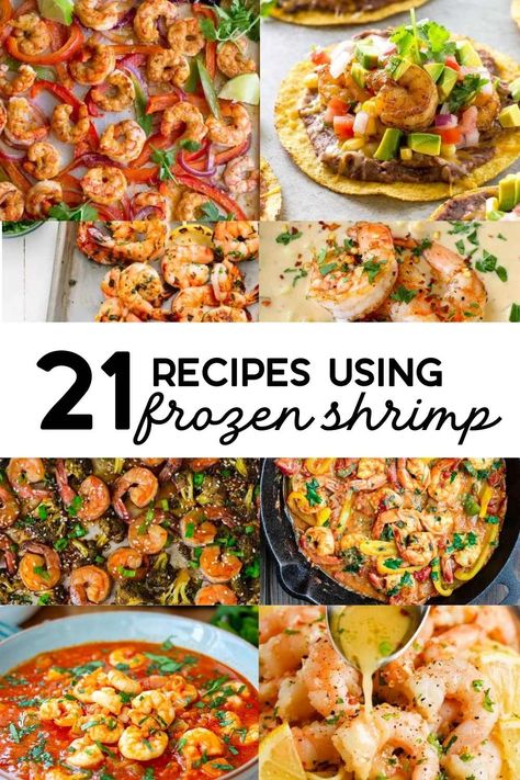 21 Recipes Using Frozen Shrimp Shrimp Frozen Recipes, Shrimp Already Cooked Recipes, Quick Dinner Ideas With Shrimp, What To Do With Frozen Shrimp, Easy Dinner Shrimp Recipes, Yummy Shrimp Recipes Dinners, Little Shrimp Recipes, Best Way To Cook Frozen Shrimp, Easy Weeknight Dinners Shrimp