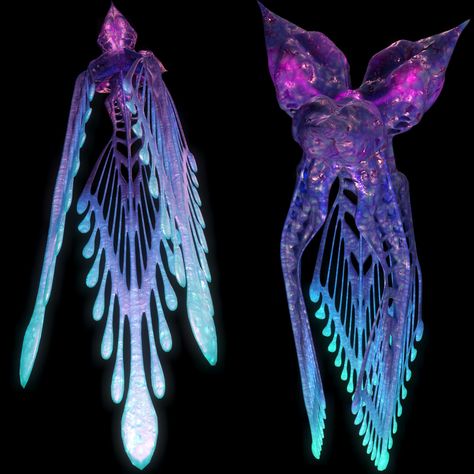 Bioluminescence Plants, Translucent Animals, Bioluminescent Alien, Bioluminescence Creatures, Bioluminescent Fish, Light Creature, Water Armor, Bioluminescence Aesthetic, Alien Building