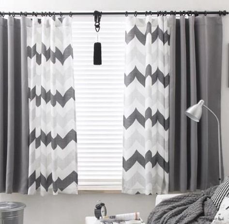 Chevron Curtains, Curtains White, Curtains Living Room Modern, Scandinavian Design Living Room, Curtains Ideas, Living Room Decor Curtains, Funky Home Decor, Curtains Living, Custom Drapes