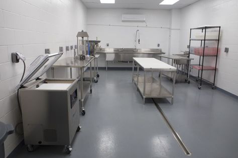 Home Meat Processing Room Ideas, Butcher Room Ideas, Home Butcher Shop, Meat Processing Room Ideas, Meat Processing Room, Butcher Room, Room Ideas Layout, Butcher Kitchen, Meat Locker