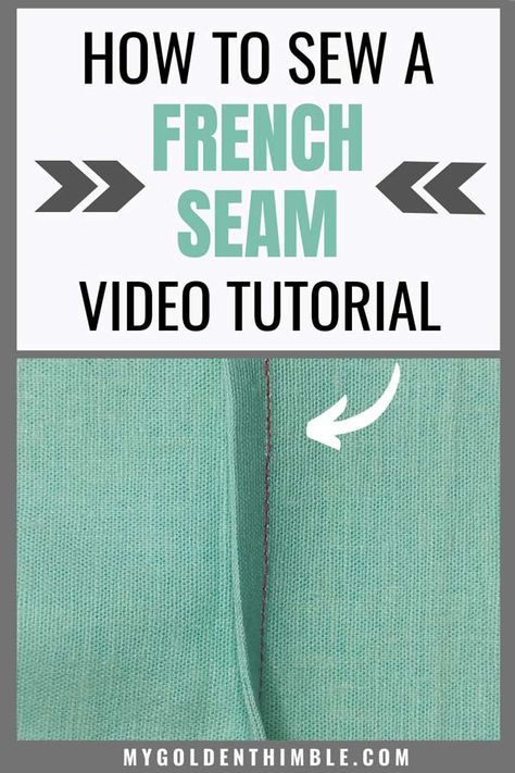 French Seam like a Pro with this Step-by-Step Video Tutorial. Reusable Grocery Bags Pattern, Diy Chairs, Grocery Bag Pattern, Advanced Sewing Projects, Sewing Hems, Cushion Tutorial, Patchwork Inspiration, Sewing Cushions, Simple Sewing