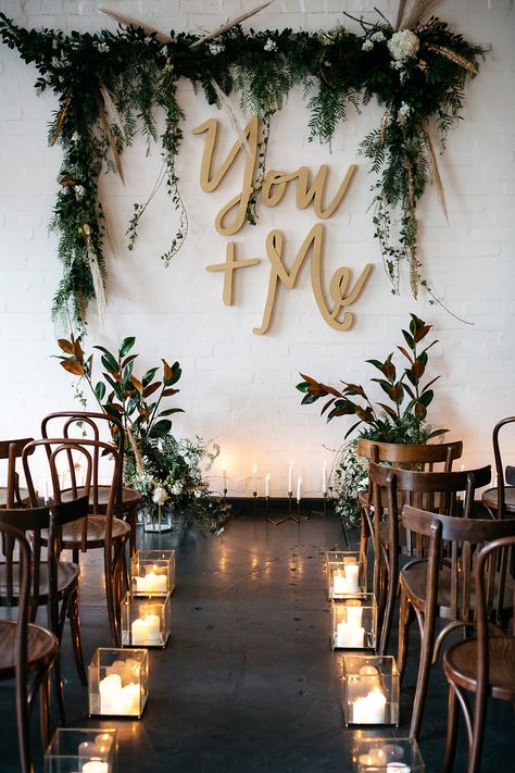 wedding ceremony decor - photo by Katie Harmsworth Photography http://ruffledblog.com/mixed-metals-wedding-inspiration Mixed Metals Wedding, Metallic Wedding, Wedding Aisle, Wedding Ceremony Decorations, Indoor Wedding, Wedding Cake Designs, Wedding Item, Ceremony Decorations, Romantic Weddings