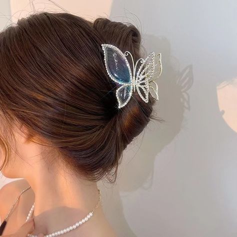 Faster shipping. Better service Elegance Hair, Thinning Thick Hair, Hair Bun Maker, Butterfly Hair Clip, Metal Hair, Butterfly Hair, Metallic Hair, Gold Hair, Hair Claws & Clips