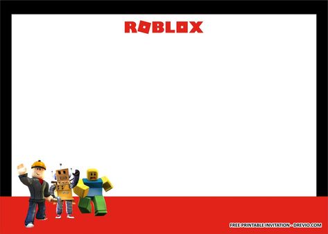 (FREE PRINTABLE) – ROBLOX Birthday Party Kits Templates | Download Hundreds FREE PRINTABLE Birthday Invitation Templates Roblox Name Tag, Elmo Birthday Invitations, Roblox Background, Roblox Birthday Party, Cupcake Toppers Template, Roblox Party, Name Tag For School, Printable Birthday Banner, Roblox Birthday