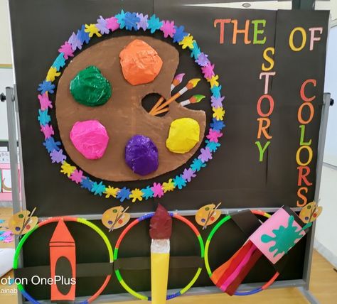 Bulletin board ideas colour Colourful Bulletin Board Ideas, Colours Theme Board Ideas For Preschool, Colorful Bulletin Boards, Birthday Board Classroom, Board Classroom, Bulletin Board Ideas, Birthday Board, Color Stories, Board Ideas