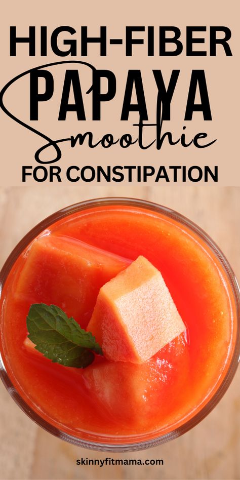 Papaya Smoothie Recipe For Constipation Smoothie For Constipation, Papaya Smoothie Recipe, Papaya Juice Recipe, Smoothie Without Milk, Constipation Smoothie, Papaya Juice, Papaya Recipes, Date Smoothie, Papaya Smoothie