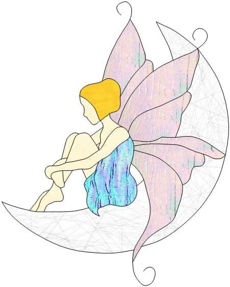 Fairy Stained Glass Patterns, Stained Glass Fairy, Buddha Painting Canvas, Glass Painting Patterns, Stained Glass Quilt, Digital Embroidery Patterns, Fused Glass Artwork, Applique Quilt Patterns, Stained Glass Ornaments