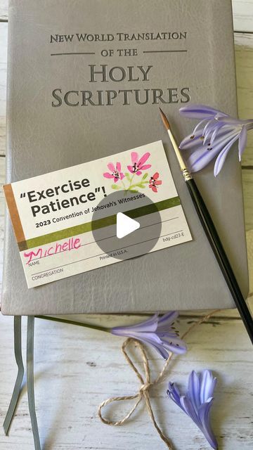 💐Michelle’s Joyful Bible Journaling JW💐 on Instagram: "We are so Excited to be attending in person our “Exercise Patience” Convention! Have you been already? Tom and I have enjoyed in family worship reviewing our lovely program “menu” as I like to call it 😄🙈💞 Do you like to add a little stickers or embellishments to your convention lapel card? we will be attending in person in about a week and a half and we are so thrilled & happy! Today’s daily text, encouraged me from Isaiah 57:15 that from on high, Jehovah, takes care of us me when feeling crushed, and one way he does this by means of conventions in assemblies, like we will enjoy. To SOOTH OUR SOULS like a healing Balm 🌸🌿 I’m also Embellishing my very special notebook for our convention if you want I’ll share that with you too? Michelle Name, Exercise Patience, Isaiah 57, Daily Text, Jw Convention, Healing Balm, Family Worship, Happy Today, Jehovah's Witnesses