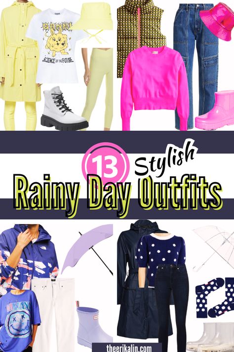 Rainy Day Outfit Ideas for Women Rainy Day Work Outfit, Casual Rainy Day Outfit, Rainy Day Outfit Ideas, Rainy Day Outfit Casual, Rainy Day Outfit For Spring, Rainy Day Outfits, Rainy Day Outfit For Work, Outfit For Spring, Day Outfit Ideas