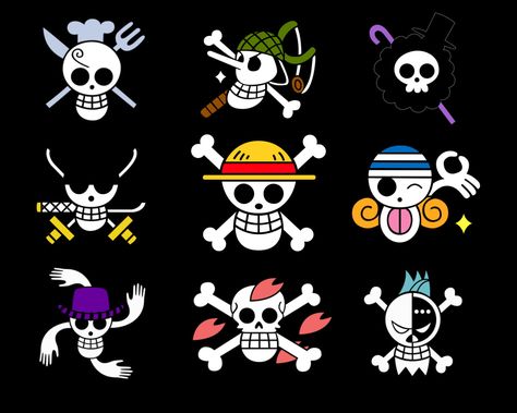 Pirate Symbols, One Piece Birthdays, Jolly Roger Flag, One Piece Logo, Arte Doodle, One Piece Chapter, One Piece Crew, Pirate Flag, One Piece Wallpaper Iphone