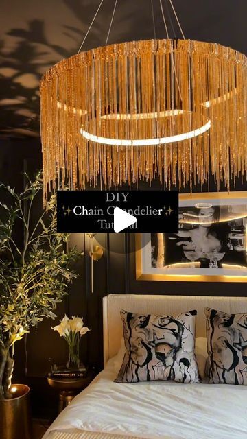 Annalora Vanderbeek on Instagram: "I’ve recently received quite a few questions about the chain chandeliers so I am re-sharing the DIY the tutorial❤️  Home diy, interior design, home decor, diy chandelier  #homediy #interiordesign #homehacks" Diy Interior Design, Diy Chandelier, Salon Furniture, Diy Metal, Diy Interior, Roaring 20s, Gold Chandelier, The Chain, Home Decor Diy