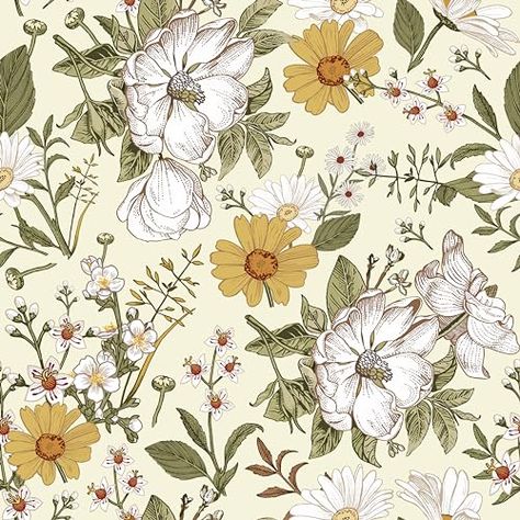 Limited-time deal: practicalWs Vintage Floral Peel and Stick Wallpaper Boho Peony Daisy Wallpaper for Bathroom Self Adhesive Removable Wall Paper for Living Room Cabinets Window Wall Backsplash 17.7in*118in Peel And Stick Wallpaper For Kitchen, Wallpaper Farm, Wallpaper For Bathroom, Renter Friendly Wallpaper, Sticky Wallpaper, Shelves Desk, Modern Floral Wallpaper, Floral Peel And Stick Wallpaper, Cottagecore Wallpaper