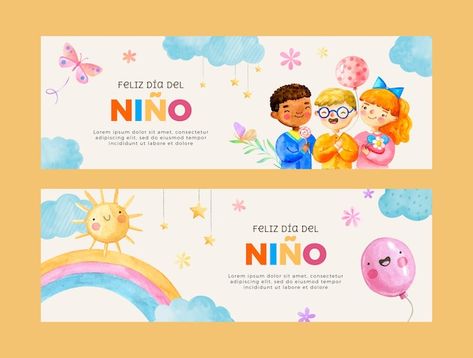 School Website Design, Banner Design Ideas, Kids Banner, Children Day, Website Banner Design, Kids Stationary, Kids Web, Kids Singing, Kindergarten Design