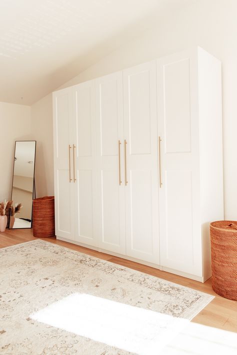 Our Ikea PAX Wardrobes | La Petite Noob | A Toronto-Based Fashion and Lifestyle Blog. Ikea Panel Wardrobe, Ikea Hallway Wardrobe, Ikea Pax Wardrobe Layout, Ikea Pax White, Ikea Pax Wardrobe Doors, Armoire Pax Ikea, Dressing Pax Ikea, Principle Bedroom, Ikea Pax Doors