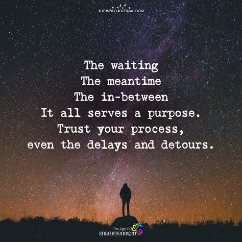 The Waiting, Meantime, In-Between It All Serves A Purpose - https://themindsjournal.com/waiting-meantime-serves-purpose/ In The Meantime Quotes, Not Waiting Quotes, Everything Has A Purpose Quotes, What Is My Purpose Quotes, Purpose In The Waiting, In The Waiting Quotes, My Purpose Quotes, Quotes On Waiting, Wait Quotes