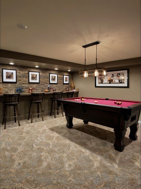 Top 10 Basement Game Room Ideas: Creative Designs You’ll Love - Homezillo Pool Room Ideas Interior Design, Basement Inspiration Family Rooms, Basement Low Ceiling Ideas, Sports Basement Ideas Man Caves, Fun Basement Ideas, Basement Game Room, Basement Design Layout, Cozy Sunroom Ideas, Small Finished Basements