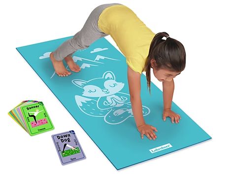 Peaceful Kids Yoga Kit at Lakeshore Learning Kid Friendly Yoga, Stretch Pose, Yoga Basics, Teacher Magazine, Fun Poses, Lakeshore Learning, Yoga Kit, Kids Yoga, Basic Yoga