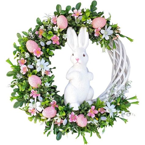 Fall Floral Decor, Rabbit Wreath, Butterflies Wreath, Easter Egg Wreath, Easter Garland, Artificial Garland, Rabbit Decor, Happy Easter Bunny, Easter Bunny Wreath