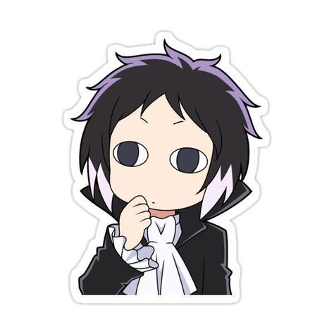 Wan Akutagawa, Dogs Stickers, Bsd Wan, Dazai Bungou Stray Dogs, Stickers For Sale, Stray Dogs Anime, Anime Stickers, Dog Stickers, Cute Chibi