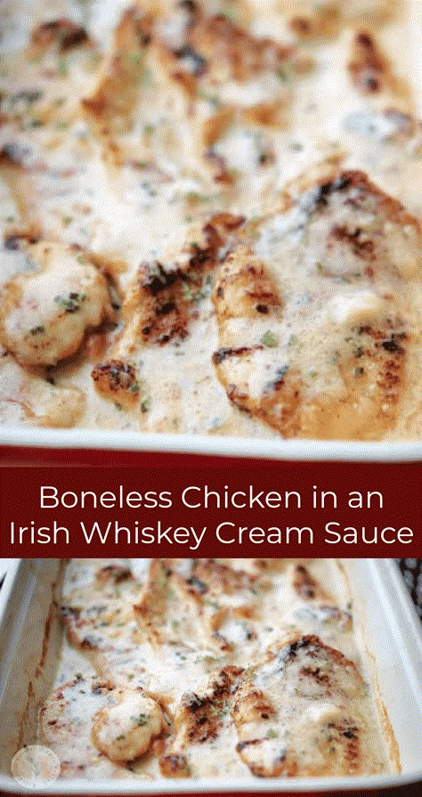 Whiskey Cream Sauce, Cream Sauce Chicken, Irish Dinner Recipes, Whiskey Chicken, Irish Dinner, Cream Sauce For Chicken, Whiskey Cream, Irish Cooking, Irish Cuisine