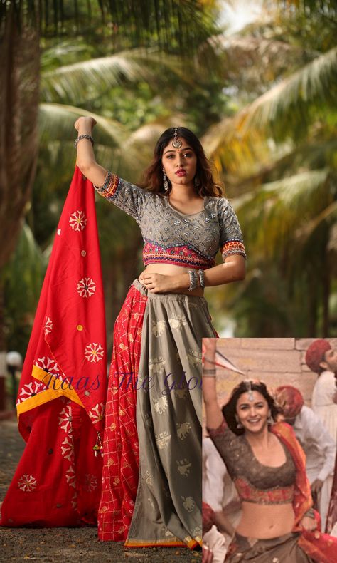 https://raastheglobaldesi.com  CC2727 Kalank Grey Chaniya Choli, Layer Lehenga, Garba Choli, Choli Pattern, Wedding Chaniya Choli, Garba Chaniya Choli, Grey Lehenga, Choli Blouse Design, Pakistani Lehenga