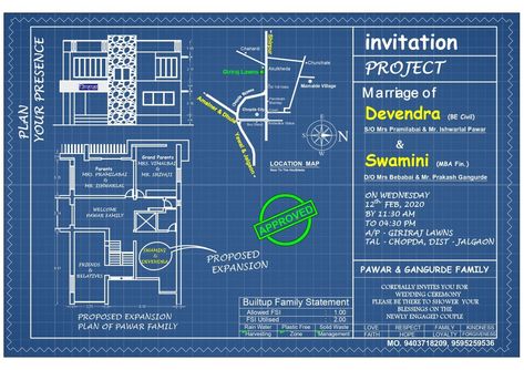 Civil  engineer marriage  invitation card Civil Engineering Works, Dollar Tree Vases, Marriage Invitation, Marriage Invitation Card, Pvc Pipe Fittings, Fingerprint Tree, Project Life Cards, Modern Properties, Marriage Invitations