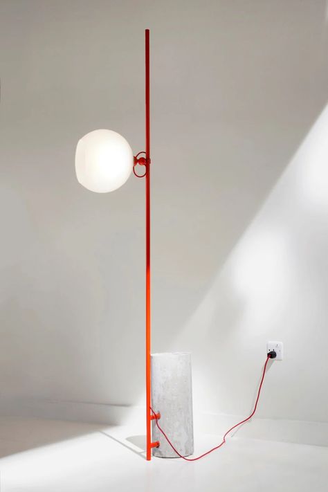 Far-flung Studio’s “minimalist-Memphis” decor features upcycled hoops, concrete, and rebonded foam - Yanko Design Memphis Decor, Lv Design, Architect Lamp, Portfolio Photo, Concrete Light, Light Ideas, Lighting Concepts, Minimalist Lighting, Sinus Infection