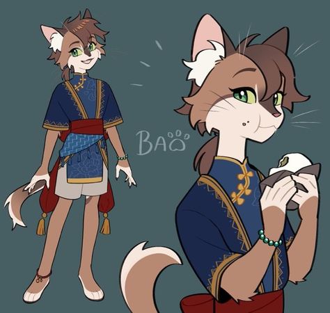 Tabaxi Character Design, Anthro Cat Character Design, Cat People Character Design, Cat Oc Anthro, Half Cat Half Human, Cat With Sweater, Sweaters For Cats, Knit Cat Sweater, Weird Eyebrows