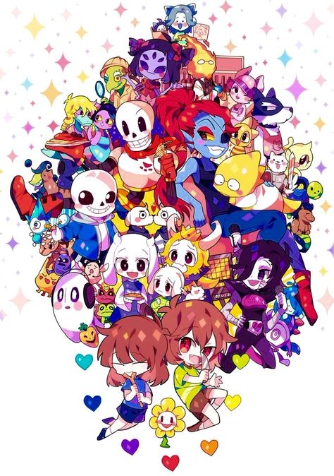 All undertale Chibi characters Undertale Hearts, Undertale Background, Anime Disney, Wallpapers Android, Undertale Sans, Toby Fox, Wallpaper Android, Wallpaper Tumblr, Undertale Cute