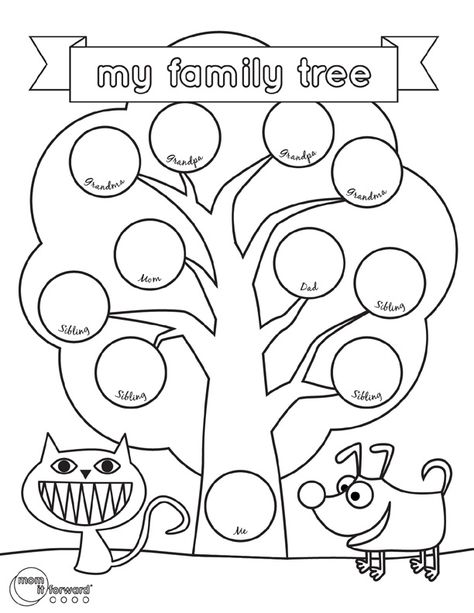 Help your kids fall in love with family history. Print off the family tree printable and let them fill in the circles with the names of their ancestors. Family Tree Kindergarten, Tree Worksheet, Family Tree Ideas, Family Tree For Kids, Family Tree Craft, Family Tree Worksheet, My Family Tree, Family Tree Printable, Family Tree Poster