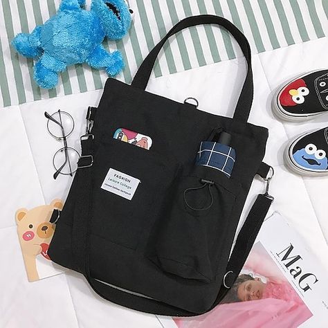 Gender:Women's; Type:Top Handle Bag,Shoulder Bag; Occasion:Daily; Material:Canvas; Pattern:Solid Color; 2023 Trends:Work Bag Bear Canvas, Sac Tote Bag, Simple Tote, Shoulder Sling, Girls Handbags, Casual Tote, Cute Bear, Types Of Bag, Canvas Shoulder Bag