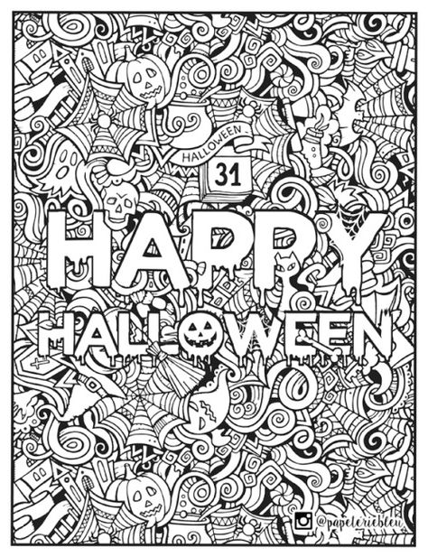 Halloween Coloring Sheets For Adults, Halloween Coloring Pages Adult, Halloween Colouring Printables, Free Halloween Coloring Pages, Halloween Coloring Sheets, Adult Colouring Printables, Color Sheets, Halloween Coloring Book, Detailed Coloring Pages