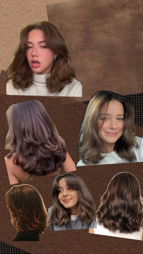 #hair #brown #brunette #short #wavyhair #wavy Big Wavy Hair, Brunette Short, Brown Wavy Hair, Short Brown Hair, Wavy Haircuts, Round Face Haircuts, Short Wavy, Hair Brown, Hair Colours