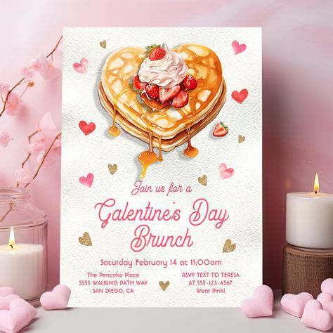 Single And Ready To Mingle, Strawberries And Whipped Cream, Valentines Brunch, Valentine Invitations, Cadeau St Valentin, Happy Galentines Day, Galentines Party, Bar Mitzvah Invitations, Brunch Invitations