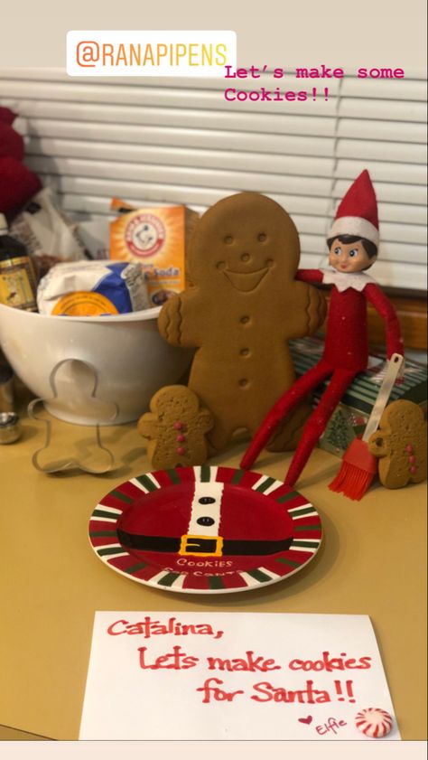 Elf On The Shelf Lets Make Cookies, Leave Cookies, Elf Cookies, Elf On Shelf, Cookies For Santa, Santa Elf, Bake Cookies, Santa's Elves, Shelf Ideas