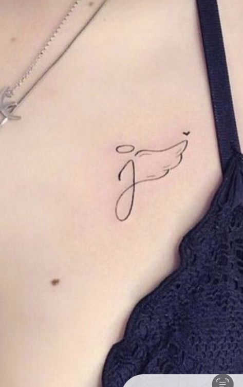 Remembrance Tats, Tattoo Ideas Heaven, Angel In Heaven Tattoo, Delicate Remembrance Tattoos, Memorial Friend Tattoos, Fine Line Tattoos For Lost Loved Ones, In Every Lifetime Tattoo, Small Memorial Tattoos Sisters, Cousin Memorial Tattoo